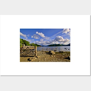 Derwentwater Shoreline at Keswick, Cumbria Posters and Art